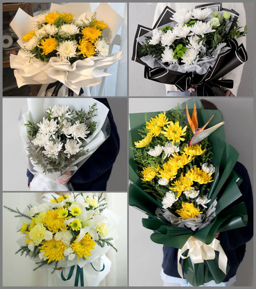 广东湛江市廉江市和寮镇长岭村白事花束代送
